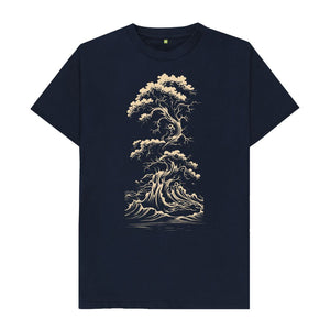 Navy Blue Men's T-Shirt  Tree