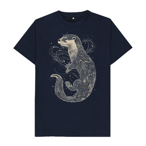 Navy Blue Men's T-Shirt Otter