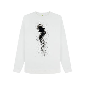 White Women's Sweatshirt Jellyfish