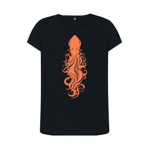 Black Women's T-Shirt Squid