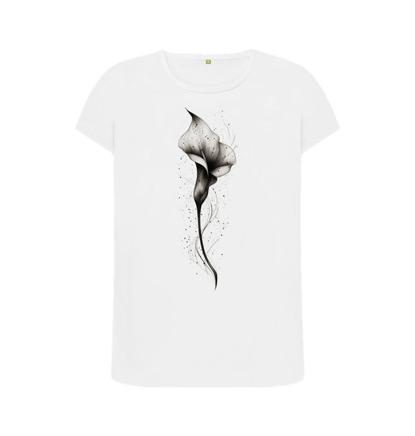 White Women's T-Shirt Calla Lily