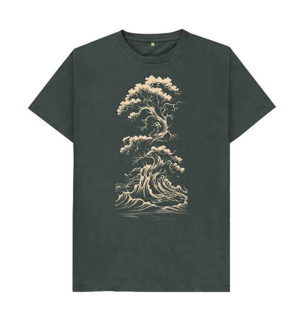 Dark Grey Men's T-Shirt  Tree