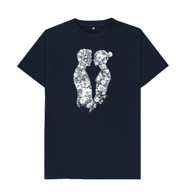 Navy Blue Men's T-Shirt Love of  Flowers