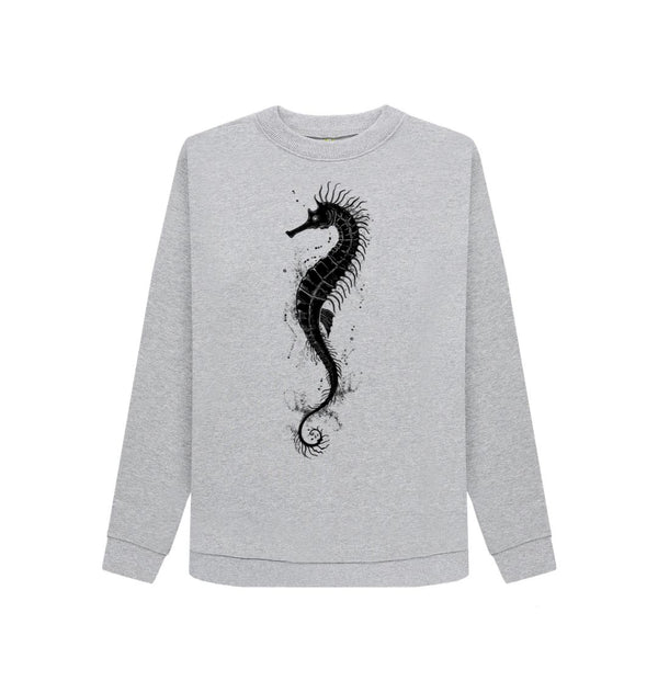 Light Heather Women's Sweatshirt Seahorse