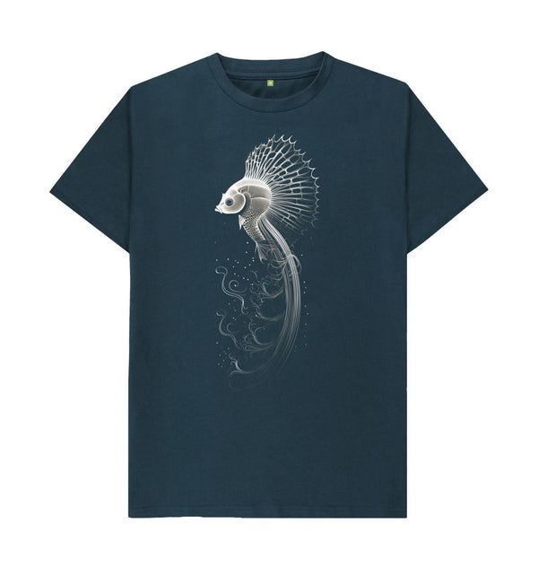 Denim Blue Men's T-Shirt Sea Peacock