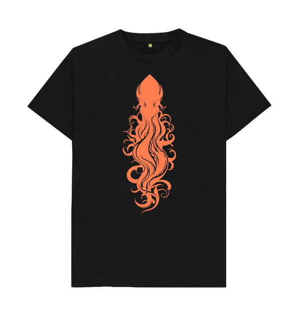 Black Men's T-Shirt Squid