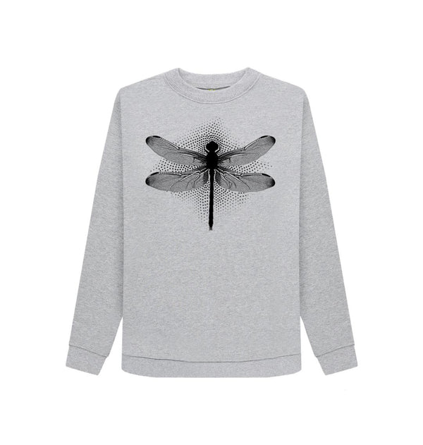 Light Heather Women's Sweatshirt Dragonfly