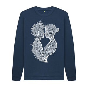 Navy Blue Men's Sweatshirt Tree of Life