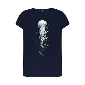 Navy Blue Women's T-Shirt Drift