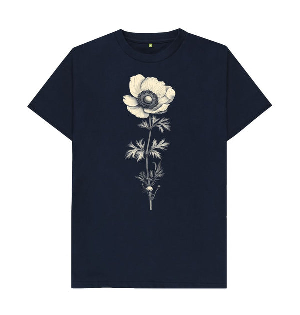 Navy Blue Men's T-Shirt Anemone