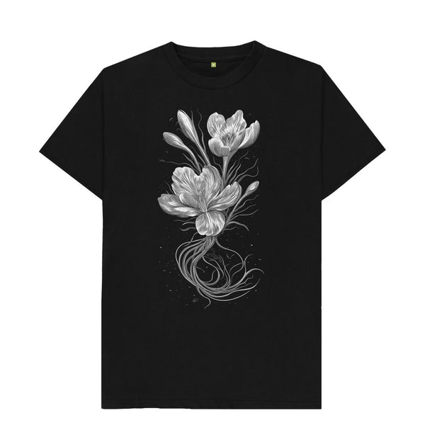 Black Men's T-Shirt Crocus