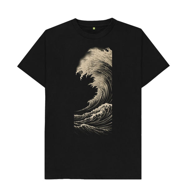 Black Men's T-Shirt Wave