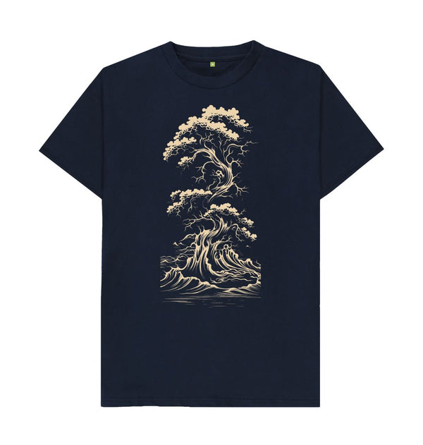 Navy Blue Men's T-Shirt  Tree