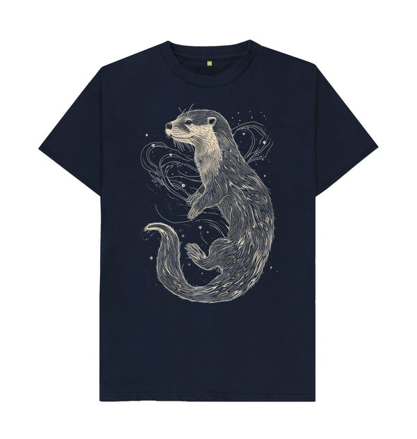 Navy Blue Men's T-Shirt Otter