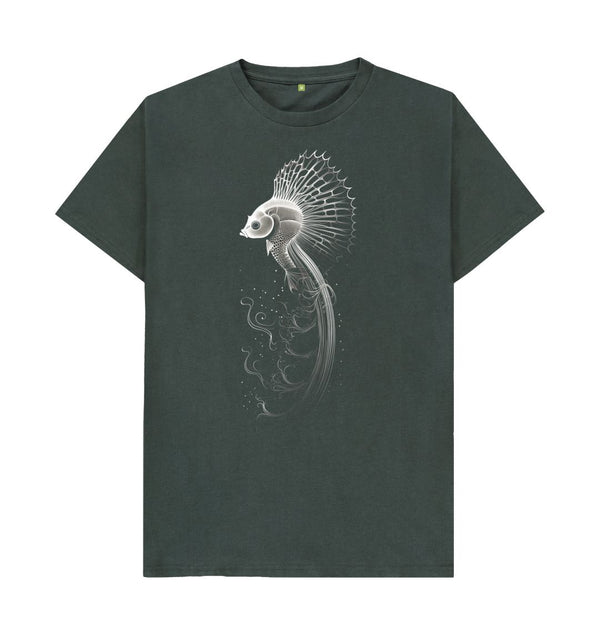 Dark Grey Men's T-Shirt Sea Peacock