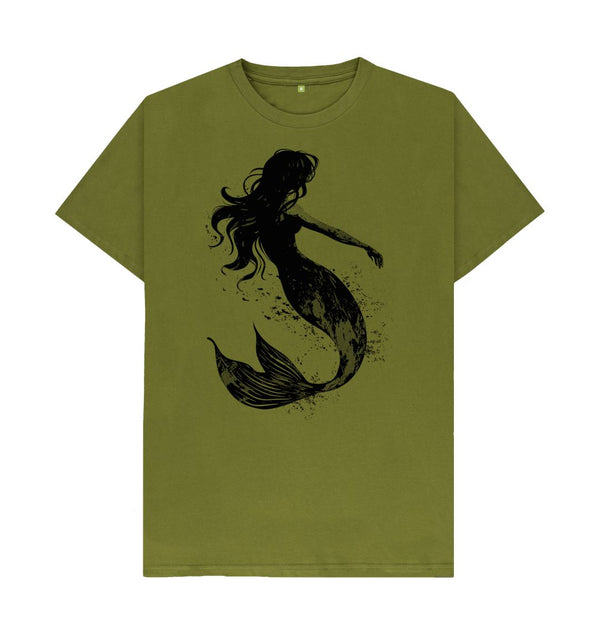 Moss Green Men's T-Shirt Mermaid