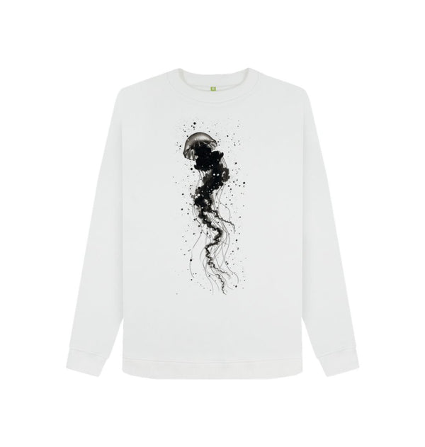 White Women's Sweatshirt Jellyfish