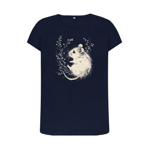 Navy Blue Women's T-Shirt Mouse