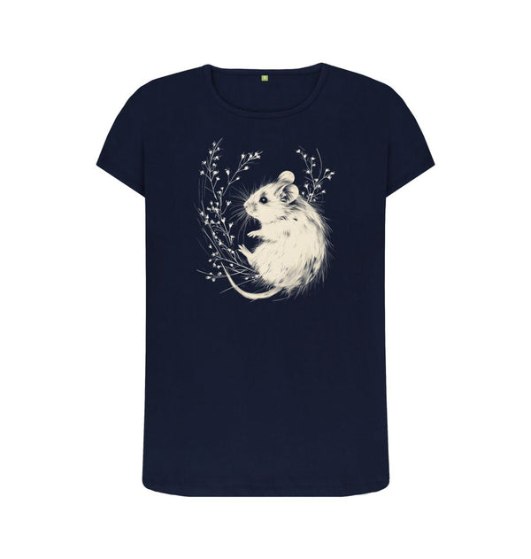 Navy Blue Women's T-Shirt Mouse