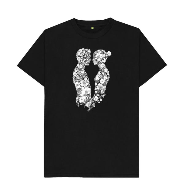 Black Men's T-Shirt Love of  Flowers