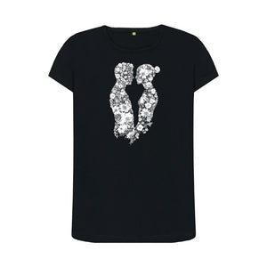 Black Women's T-Shirt Love of  Flowers