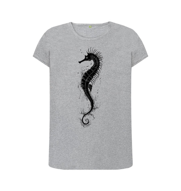 Athletic Grey Women's T-Shirt Seahorse