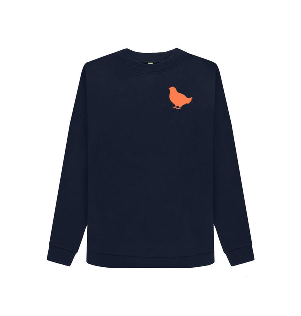 Navy Blue Women's Sweatshirt Little Hen