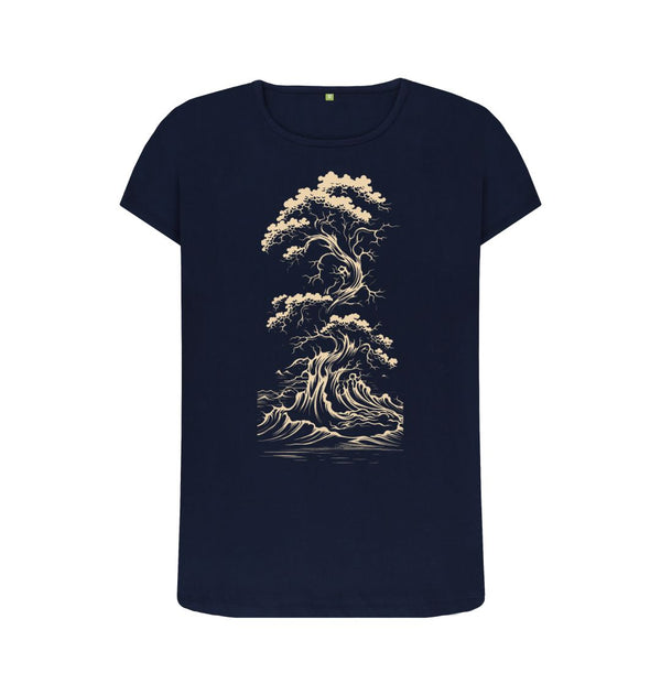 Navy Blue Woman's T-Shirt  Tree